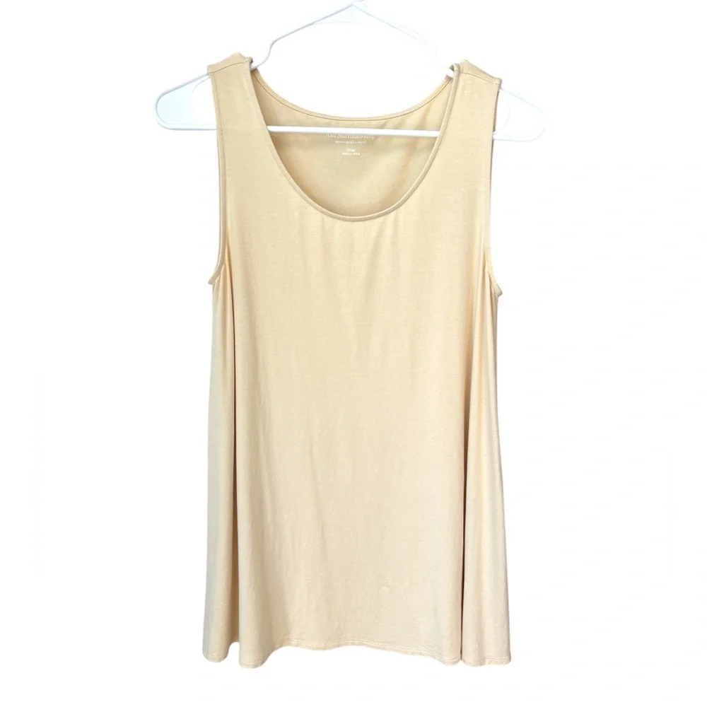 Soft Surroundings Butter Yellow Tank Top Women’s Size Small Summer Capsule - Picture 2 of 7